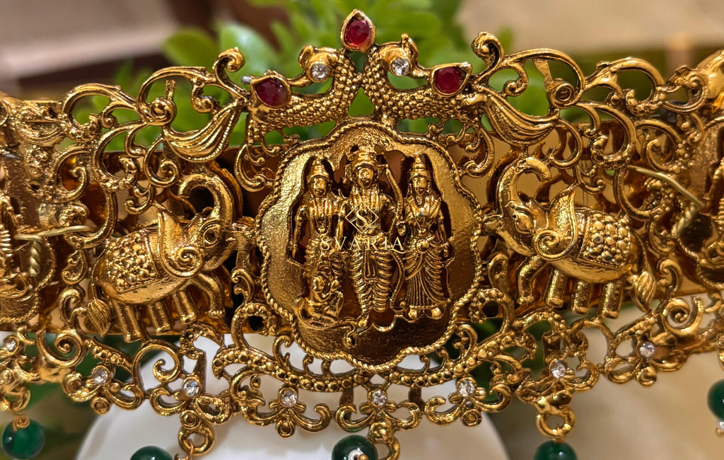 Ram Parivar Temple Vaddanam Hip Chain Belt