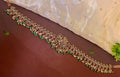 Peacock Kemp Vaddanam Hip Chain Belt with Emerald Drops