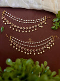 Pearl Floral Ear Chain Set