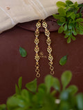 Gold Floral Ring Ear Chain