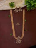 Antique Gold Kasu Haram with Chandbali Earrings