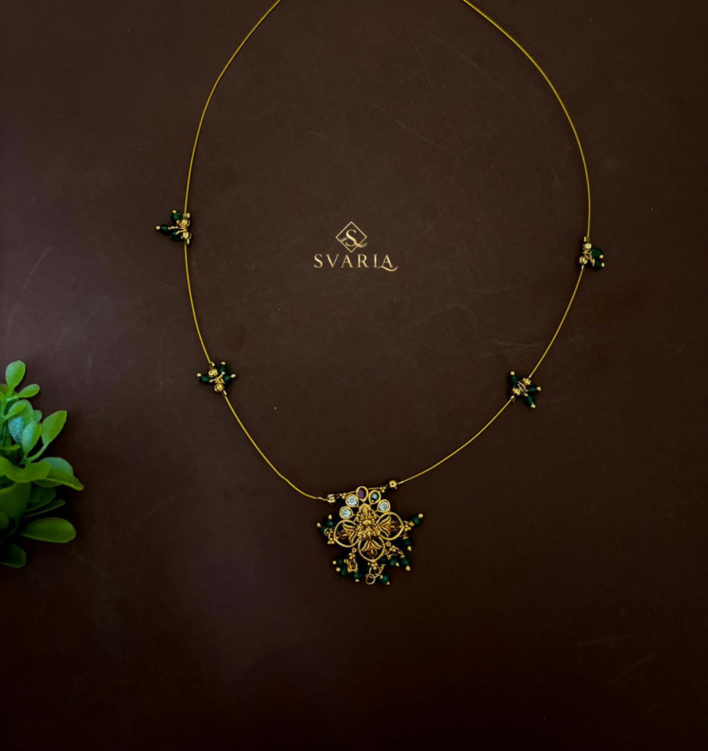 Emerald Bloom Temple Choker Necklace