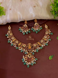 Lakshmi Temple Choker with Jade Beads & Chandbali Earrings – S1041